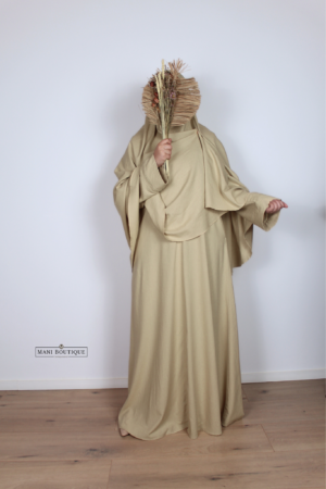 Alternative view of Khimaar linnen Safa yellow sand