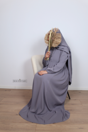 Abaya Aicha lavender blue (2 lengtes) - Afbeelding 5