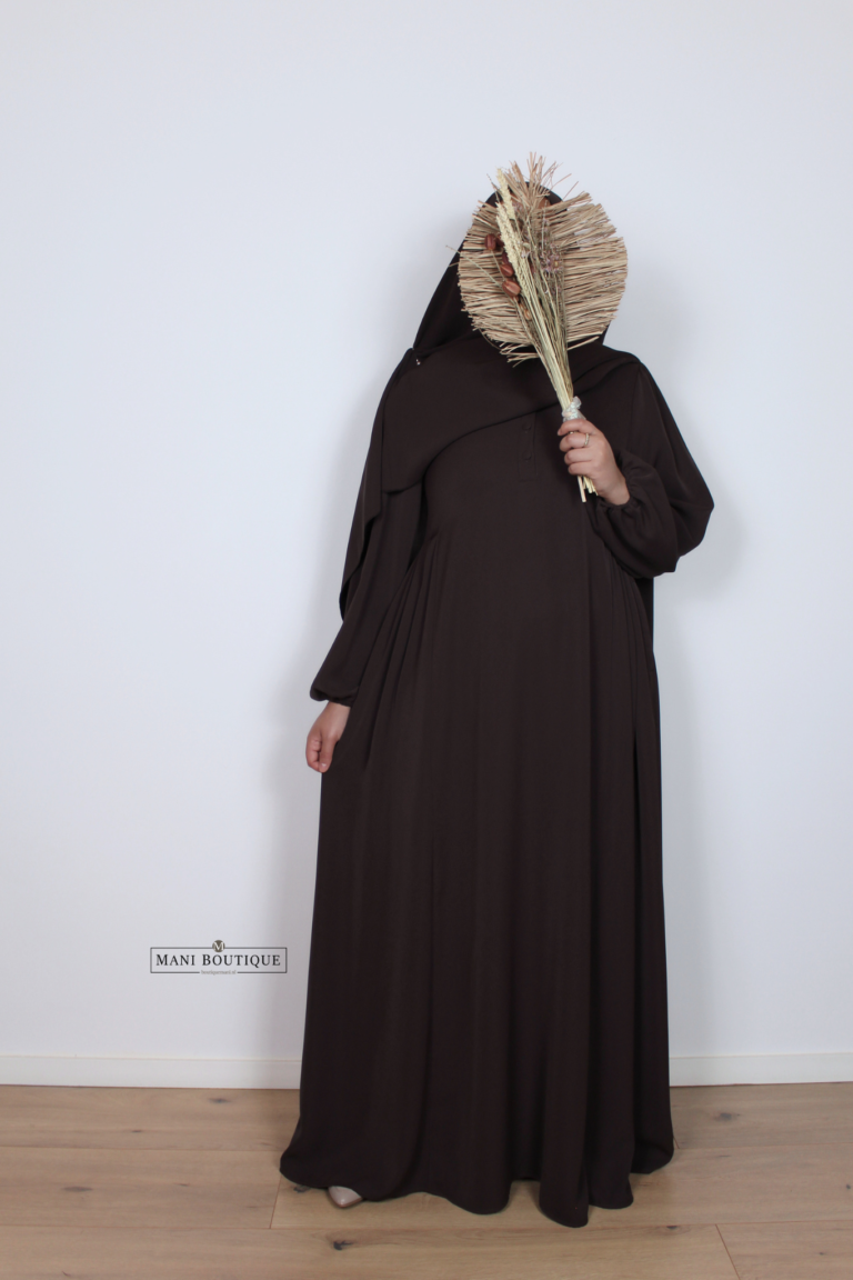 Abaya Aicha taupe brown (2 lengtes)