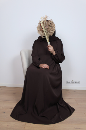 Abaya Aicha taupe brown (2 lengtes) - Afbeelding 4