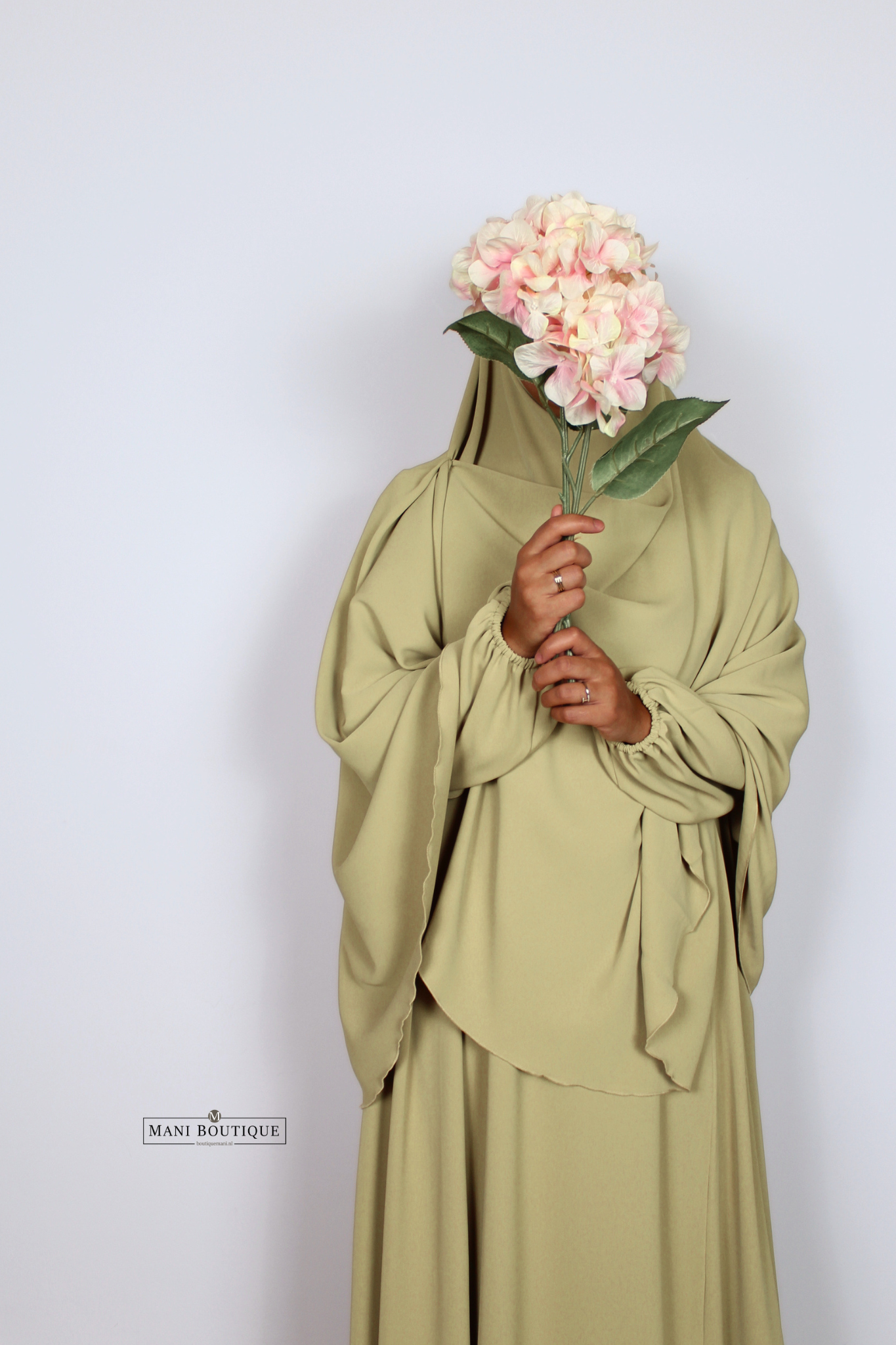 Khimaar Aicha gold lime (heup en knie) - Afbeelding 2