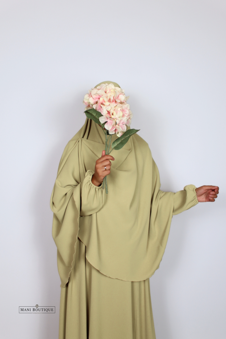 Khimaar Aicha gold lime (heup en knie)