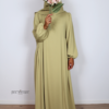 Abaya Aicha lime gold