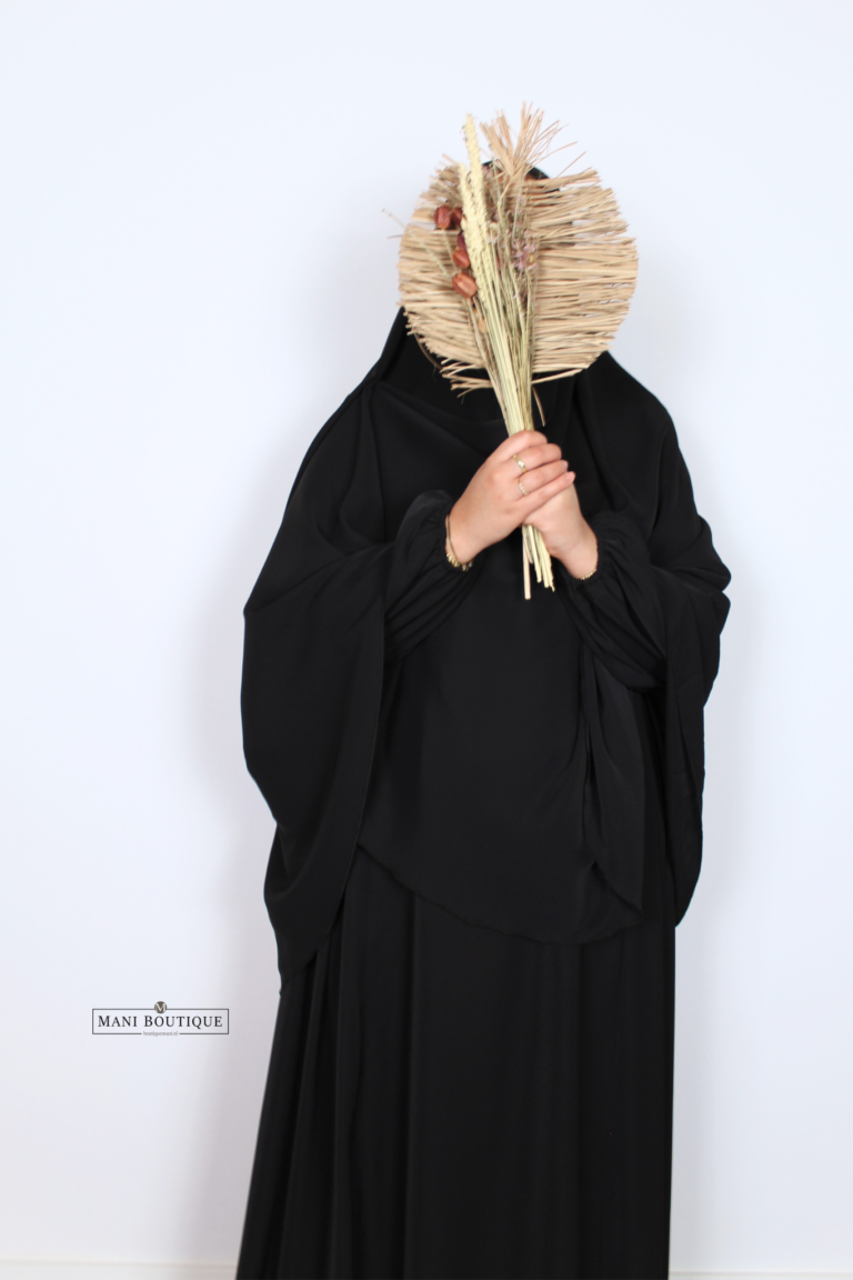 Khimaar Aicha zwart (heup en knie)