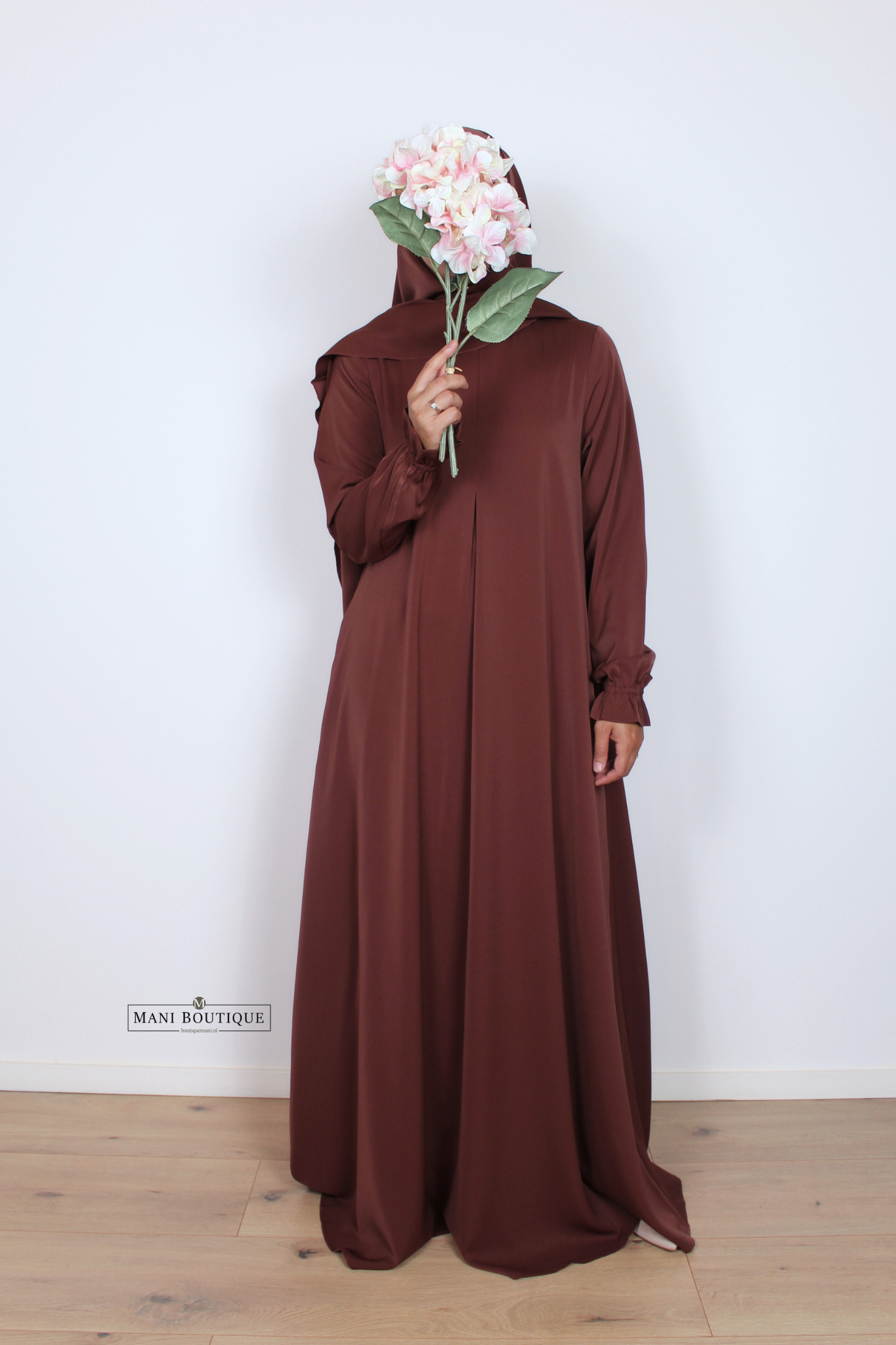 Abaya cute sleeves burgundy (2 lengtes - lightweight)