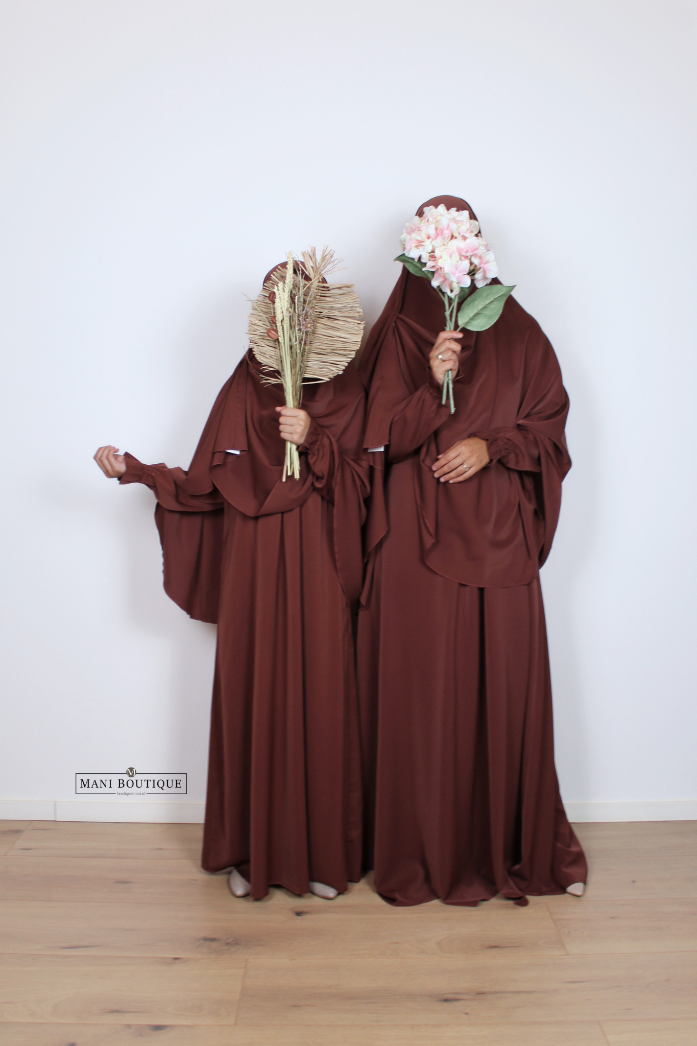 Abaya cute sleeves burgundy (2 lengtes - lightweight) - Afbeelding 4