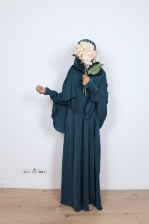 Alternative view of Meisjes khimaar petrol blue (2 lengtes - lightweight)
