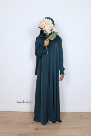 Alternative view of Meisjes abaya met cute sleeves petrol blue (lightweight)