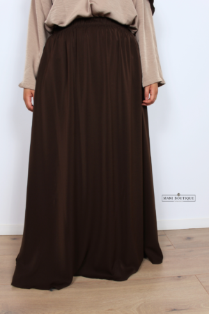 Alternative view of Maxi rok chocolate brown (3 lengtes - lightweight)