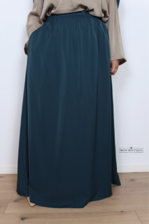 Maxi rok light petrol blue (3 lengtes - lightweight)