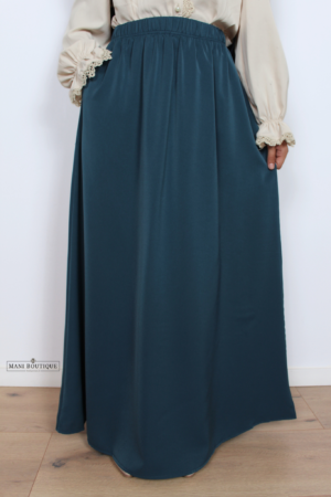 Meisjes maxi rok petrol blue (lightweight)
